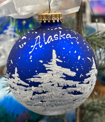 ALASKA SNOWY TREES ORNAMENT