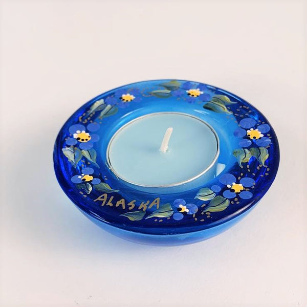 ALASKA FORGET ME NOT TEA LIGHT HOLDER