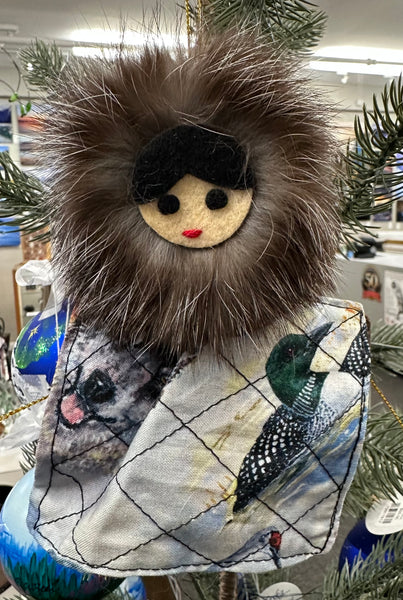 FUR ESKIMO WITH QUILT ORNAMENT