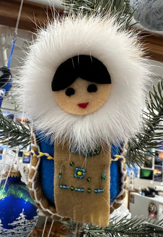 FUR NATIVE INFANT ORNAMENT