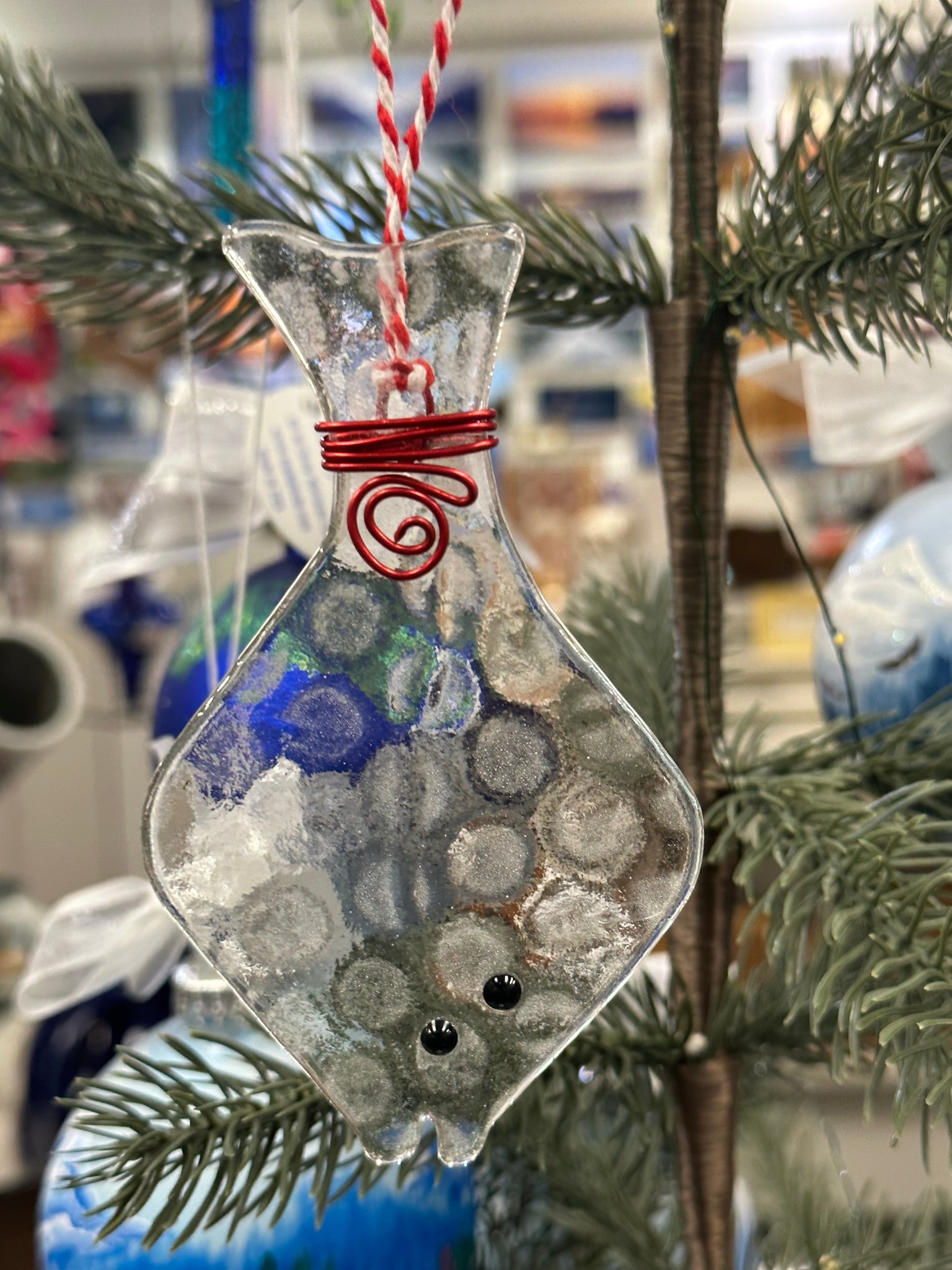 CLEAR HALIBUT ORNAMENT