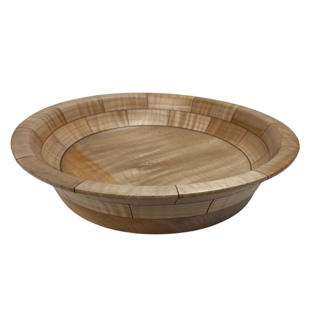 LARGE OPEN MAPLE SEGEMENTED BOWL