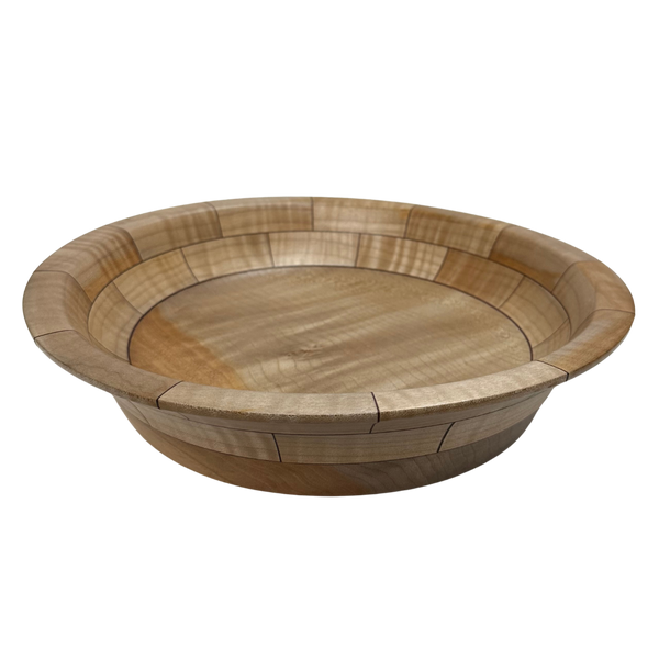 LARGE OPEN MAPLE SEGEMENTED BOWL