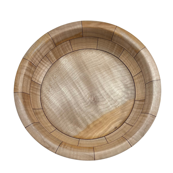 LARGE OPEN MAPLE SEGEMENTED BOWL