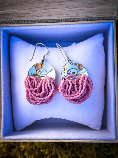 BOREAL BERRY BASKET BEADED EARRINGS